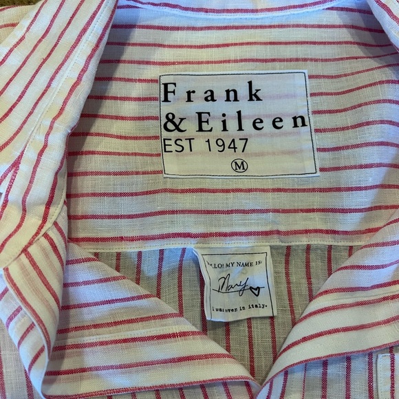 Frank & Eileen pink and White Striped Shirtdress - Picture 2 of 4